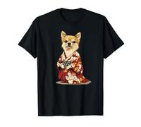 Divertente cane in kimono pronto per una risata Costume Maglietta