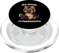 Divertente cane introverso della guardia del pastore tedesco Kawaii PopSockets PopGrip per MagSafe
