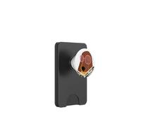 Divertente cane lettura giornale occhiali rosa PopSockets PopWallet per MagSafe