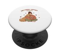 Divertente cane mamma ansia umorismo amante degli animali domestici arte del fumetto per le donne PopSockets PopGrip Adesivo