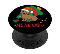 Divertente cane natalizio - Me Ne Vado PopSockets PopGrip Adesivo
