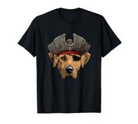 Divertente cane pirata Rhodesian Ridgeback Maglietta