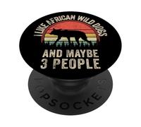 Divertente cane selvatico africano Design Art Graphic cani selvatici africani PopSockets PopGrip Adesivo