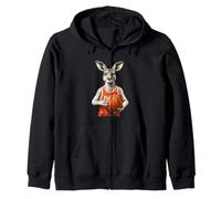 Divertente canguro con basket e costume in jersey Felpa con Cappuccio