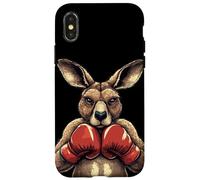 Divertente canguro con guanti per un pugno comico Custodia per iPhone X/XS