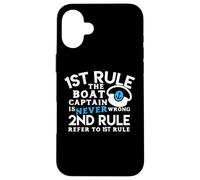 Divertente canottaggio Tee the Boat Captain Never Wrong Custodia per iPhone 16 Plus