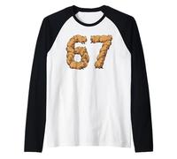 Divertente Capibara 6 7 Meme Six Seven Love River Hog Maglia con Maniche Raglan