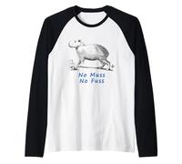 Divertente Capibara Babybara Mamabara No Muss No Fuss Maglia con Maniche Raglan