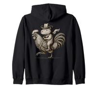Divertente Capibara con Cappello da Cowboy e Stivali a Cavallo del Gallo Felpa con Cappuccio