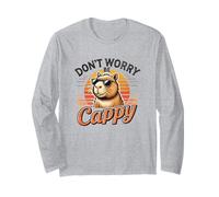 Divertente Capibara Dont Be Worry Be Capy Retro Roditore Animale Maglia a Manica