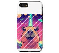 Divertente Capibara Grafica Selfie con UFO Strano Anime Kawaii Custodia per iPhone SE (2020) / 7/8