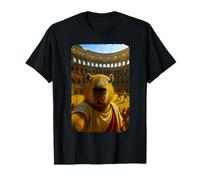 Divertente Capibara Selfie Arena Romana Coloseum Meme Maglietta