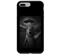 Divertente Capibara Selfie Con UFO Alieno Per Ragazzi Uomini Donne Bambini Custodia per iPhone 7 Plus/8 Plus