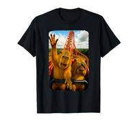 Divertente Capibara Su Rollercoaster Ride Capybara Meme Maglietta