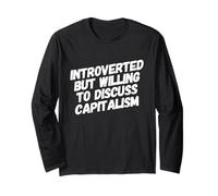 Divertente capitalismo PRO capitalista introverso ma Disponibile Maglia a Manica