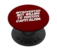 Divertente capitalismo pro capitalista introverso ma disponibile PopSockets PopGrip Adesivo