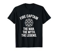 Divertente Capitano del Fuoco The Man The Myth Legend Dicendo Maglietta