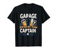 Divertente Capitano della Squadra di Bere Garage Divertente Maglietta