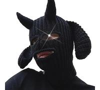 Divertente cappello all'uncinetto invernale casual Bucket Cap Y2K-Girl Hot Girls Picture Prop lavorato a maglia corno del diavolo per l'inverno unico corno del diavolo copricapo