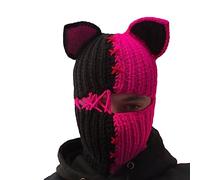 Divertente cappello all'uncinetto invernale casual Bucket Cap Y2K-Girl Hot Girls Picture Prop lavorato a maglia corno del diavolo per l'inverno unico corno del diavolo copricapo