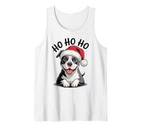 Divertente Cappello da Babbo Natale con Pitbull Cane Ho Ho Ho Natale Pit Bull Canotta