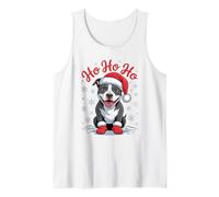 Divertente Cappello da Babbo Natale con Pitbull e Cane Canotta