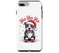 Divertente cappello da Babbo Natale con pitbull e cane Custodia per iPhone 7 Plus/8 Plus