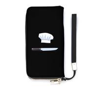 Divertente cappello da chef coltello strumento sottile portafoglio per le donne borsa lunga carino pochette da polso borsa porta carte, Stile:, 20x10.5cm