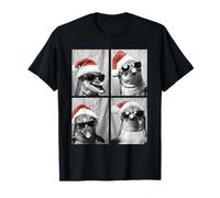 Divertente Cappello di Babbo Natale Delfini con Occhiali da Sole Maglietta