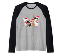 Divertente Cappello Natalizio per Cani Chihuahua, Mamma e Babbo Natale Maglia con Maniche Raglan