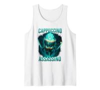 Divertente Cappuccino Assassino caffè Ninja Samurai Shirt Canotta