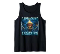 Divertente Cappuccino Assassino caffè Ninja Samurai Shirt Canotta
