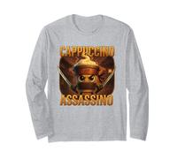 Divertente Cappuccino Assassino caffè Ninja Samurai Shirt Maglia a Manica