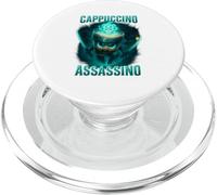 Divertente Cappuccino Assassino Caffè Ninja Samurai Shirt PopSockets PopGrip per MagSafe