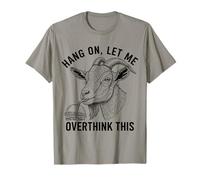 Divertente Capra Hang On Let Me Overthink Maglietta