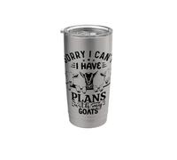 divertente capra Mi dispiace non posso avere piani con le mie capre Bicchiere termico in acciaio inox doppia parete