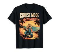 Divertente Capybara Camicie Cruise Mode attivato Beach Scooter Maglietta