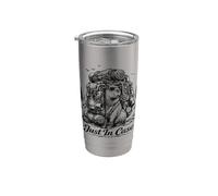 Divertente Capybara Camping Retro Escursionismo Viaggiatore Bicchiere termico in acciaio inox doppia parete
