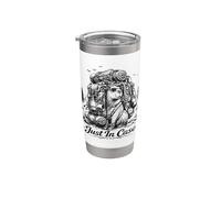 Divertente Capybara Camping Retro Escursionismo Viaggiatore Bicchiere termico in acciaio inox doppia parete