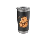 Divertente Capybara Che Canta E Suona La Chitarra Bicchiere termico in acciaio inox doppia parete