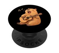 Divertente Capybara Che Canta E Suona La Chitarra PopSockets PopGrip Adesivo