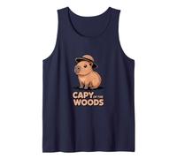 Divertente Capybara Citazione Capy of The Woods per Il Campeggio Canotta