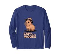 Divertente Capybara Citazione Capy of The Woods per Il Campeggio Maglia a Manica
