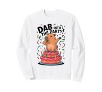 Divertente Capybara Dabbing sulla Cima di Una Torta Felpa