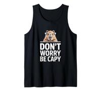Divertente Capybara dicendo Don't Worry Be Capy Cute Canotta
