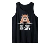 Divertente Capybara dicendo Non Preoccuparti Essere capy Gioco di Parole Umorismo Sarcasmo Canotta