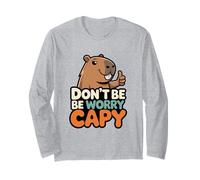 Divertente Capybara Dont Worry Be Capy per Bambini Maglia a Manica