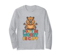 Divertente Capybara Dont Worry Be Capy per Bambini Maglia a Manica