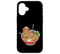 Divertente Capybara giapponese Ramen Noodles Bowl Japan Zoo Custodia per iPhone 16