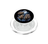 Divertente Capybara Maledetto Meme Capy Caotico Ululando alla Luna PopSockets PopGrip per MagSafe